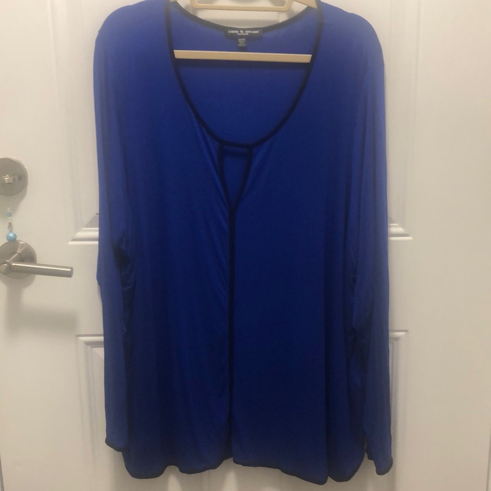 Blue Keyhole Top